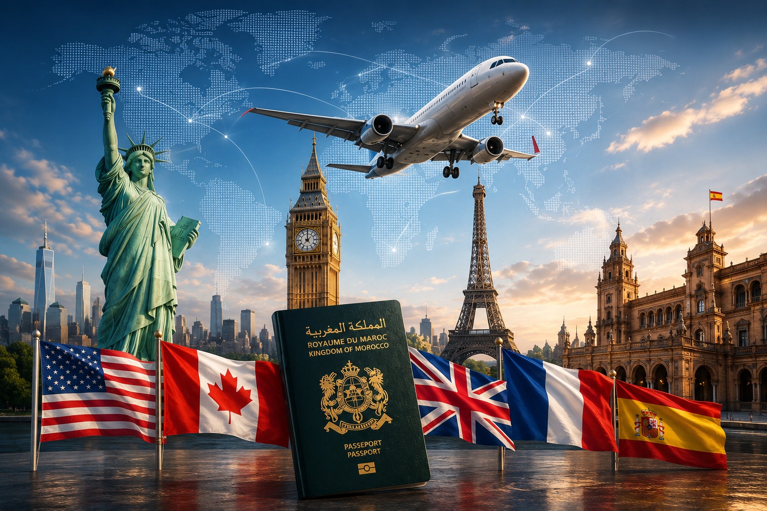 Visa tourisme USA Canada Espagne Royaume-Uni France